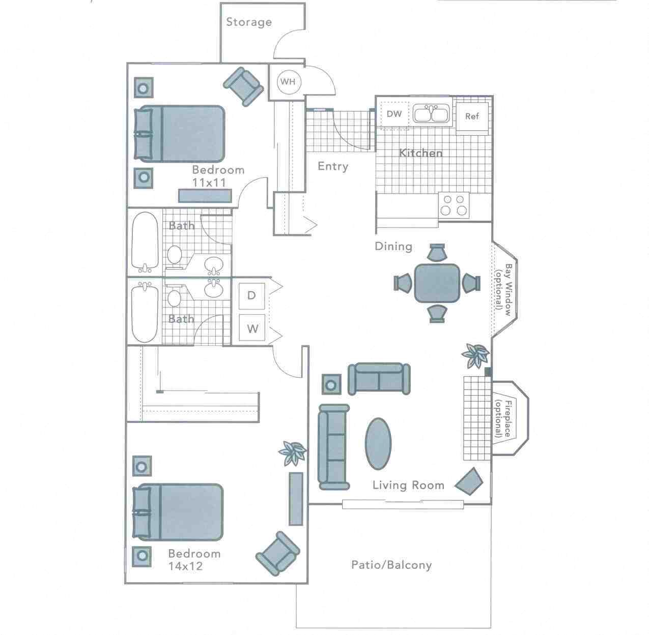 Two Bedroom Floorplan