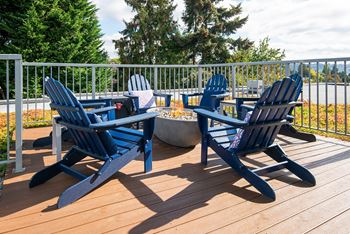 Rooftop deck with outdoor fireplace & BBQs