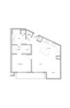 Woodruff 1 Bedroom 1 Bathroom Floor Plan Woodruff 1 Bedroom 1 Bathroom Floor Plan at 755North, Atlanta, GA