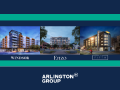 A rendering of a building with the Arlington Group logo.