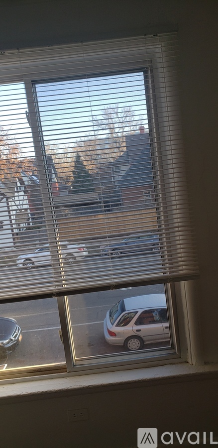 A car is parked in a parking lot.