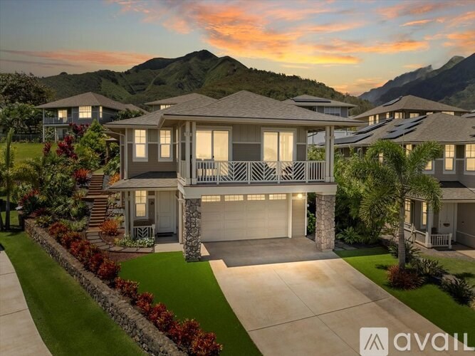 A house with a mountain in the background and the word "AVAIL" on the bottom right.