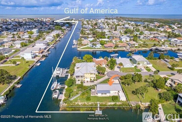 A property in Hernando Beach, FL is for sale by the Gulf of America.