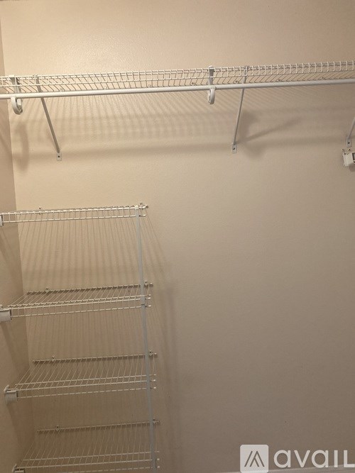Empty shelves in a room.