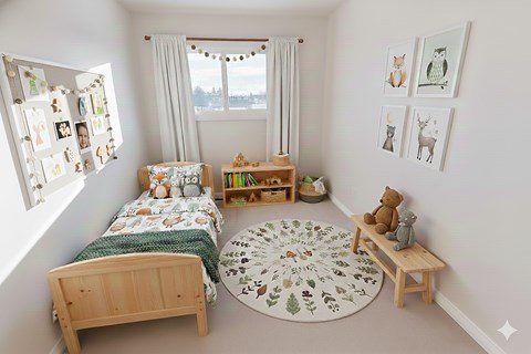 A room with wooden floors and white walls.