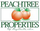 The image is a logo for Peachtree Properties.