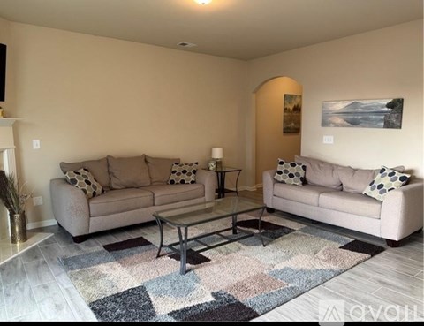 A living room with two couches and a coffee table.