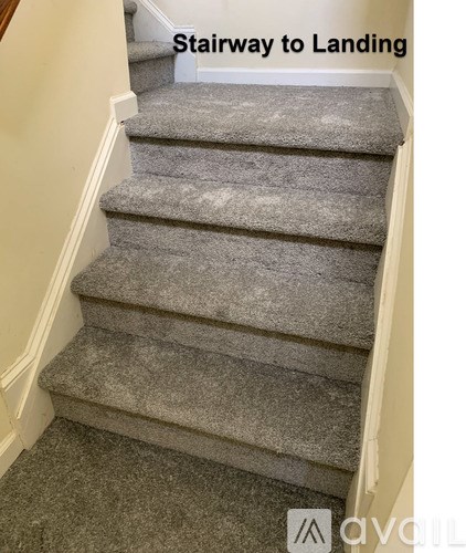 A stairway with a landing.