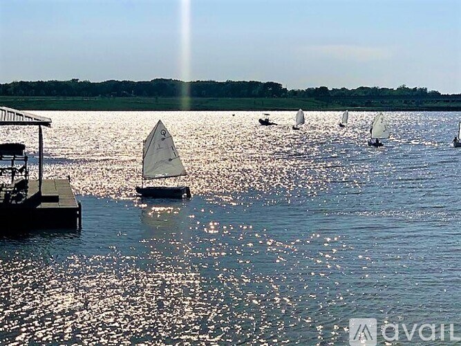 A group of sailboats are sailing in the water.