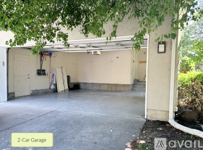A 2-car garage is available for rent.