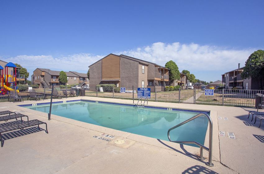the swimming pool at our apartments