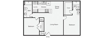 2 Bedroom Apartment Home