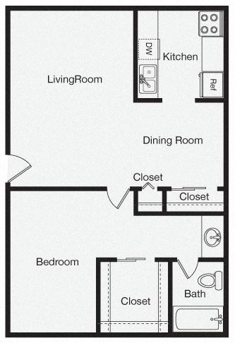 One Bedroom Apartment Home