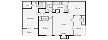 2 Bedroom Apartment Home