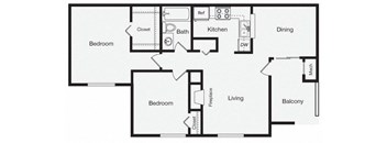 2 Bedroom Apartment Home