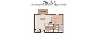 The Ash Floor Plan at Ashton Oaks, New Port Richey, 34654