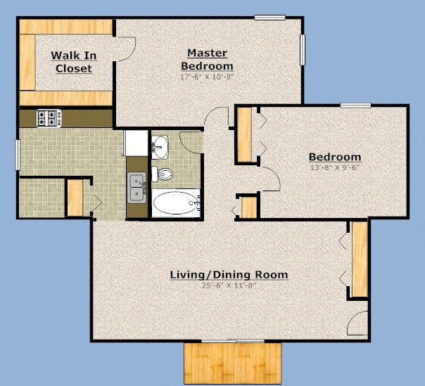Two Bedroom Floor Plan 2