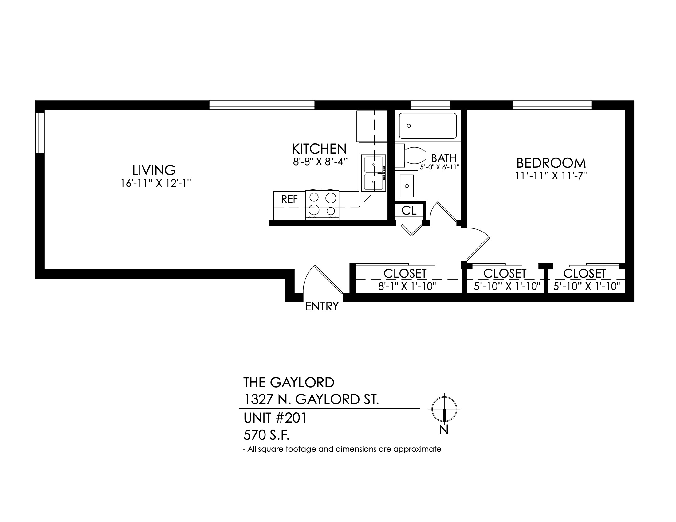 1 Bedrooms, 1 Bath