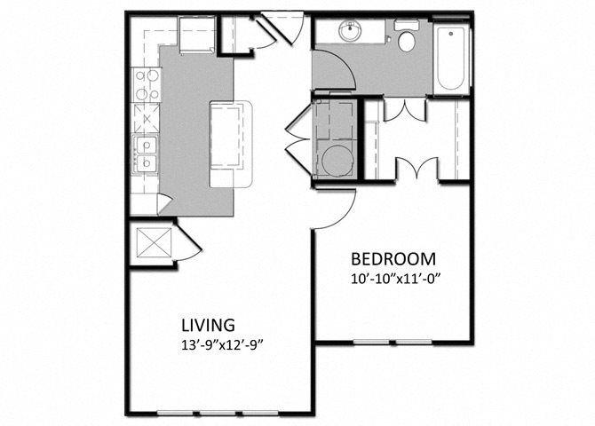 A-1 1Bedroom - Alt Floor Plan 2