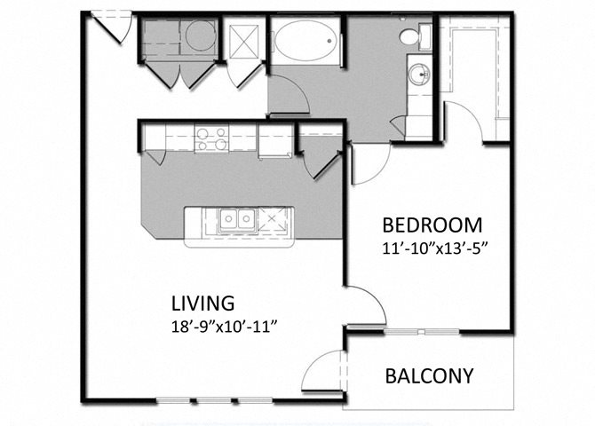 A-3 1Bedroom - Alt Floor Plan 7
