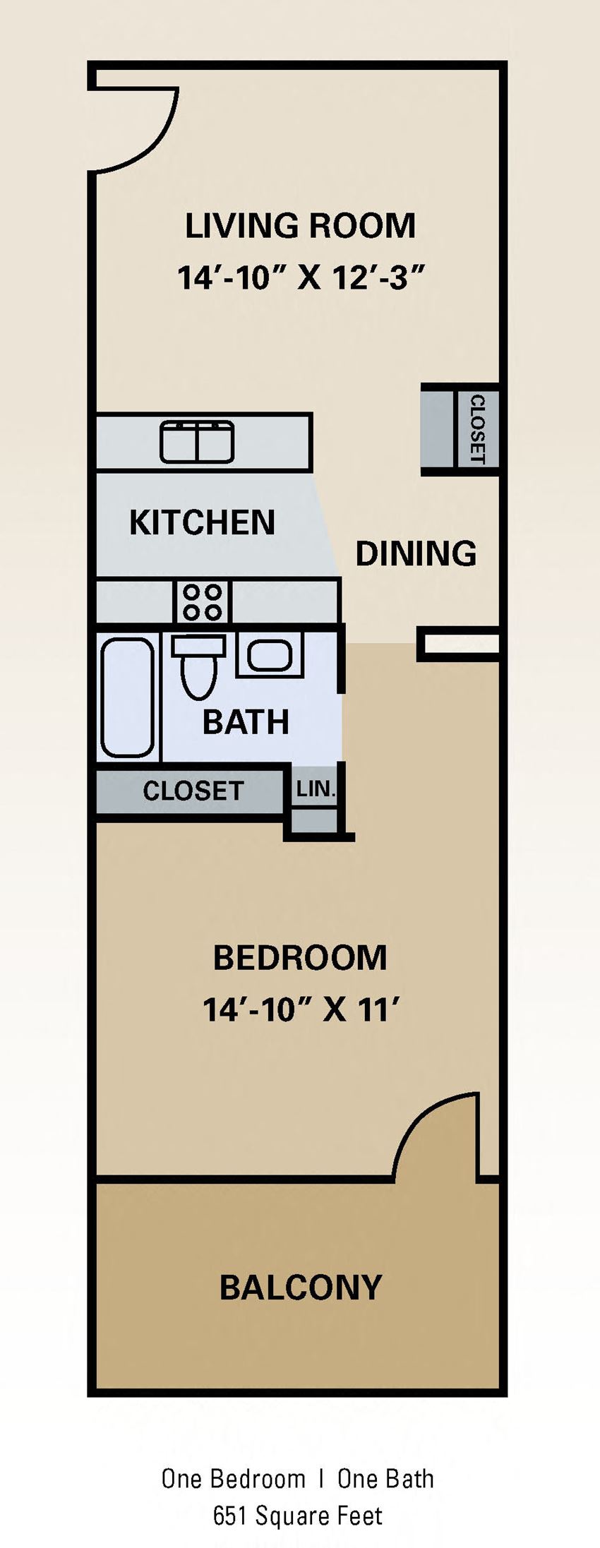 1 Bedroom 1 Bath