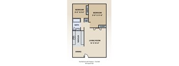2 Bedroom 1 Bath