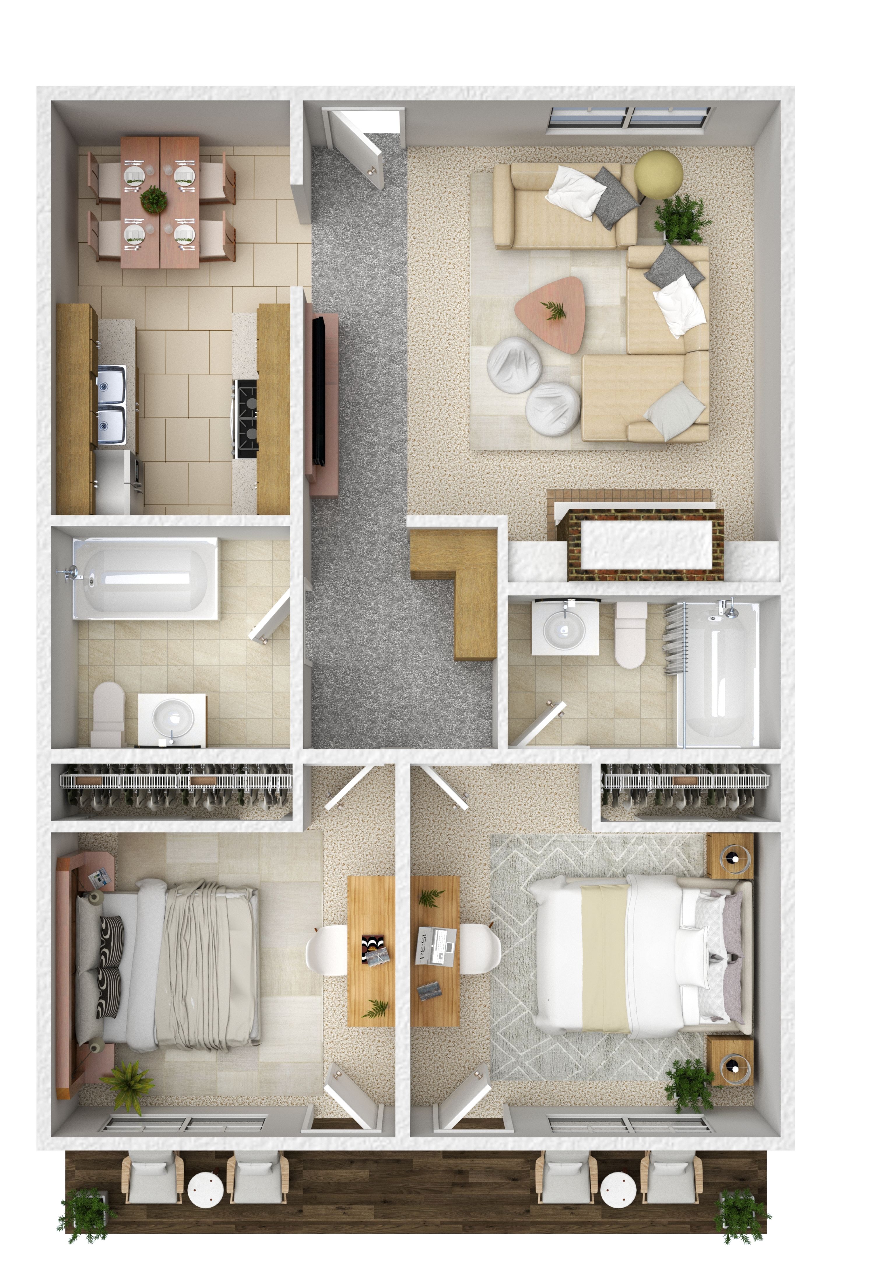 2 Bedroom 2 Bath