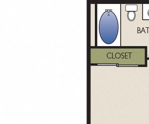 C2 SkyHouse Dallas C2 floor plan 573 square feet Dallas, TX Apartments