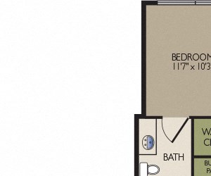 A1 SkyHouse Dallas A1 floor plan 1016 square feet Dallas, TX Apartments