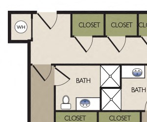 L SkyHouse Dallas L floor plan 1318 square feet Dallas, TX Apartments