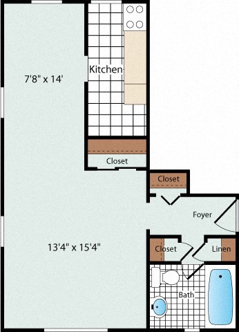 Efficiency Floorplan at Olde Salem Village