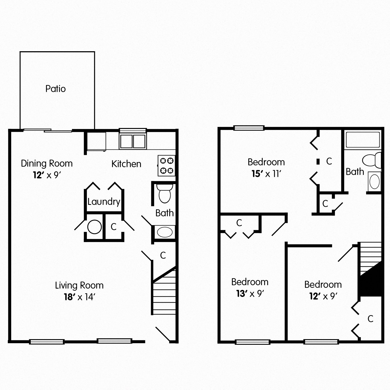 3 Bedroom Townhome Toledo, OH Toledo Ohio Apartments