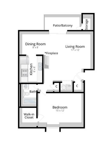 East Indianapolis One Bedroom Apartment