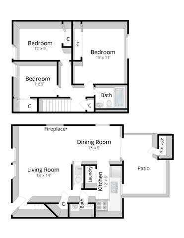 East Indianapolis Three Bedroom Townhome