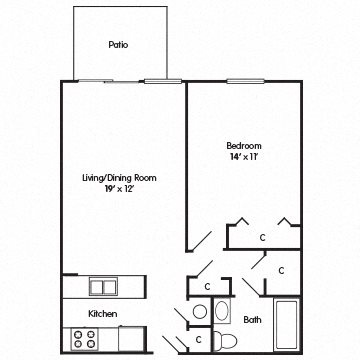 One Bedroom Floorplan One Bedroom Floorplan Bloomington Indiana
