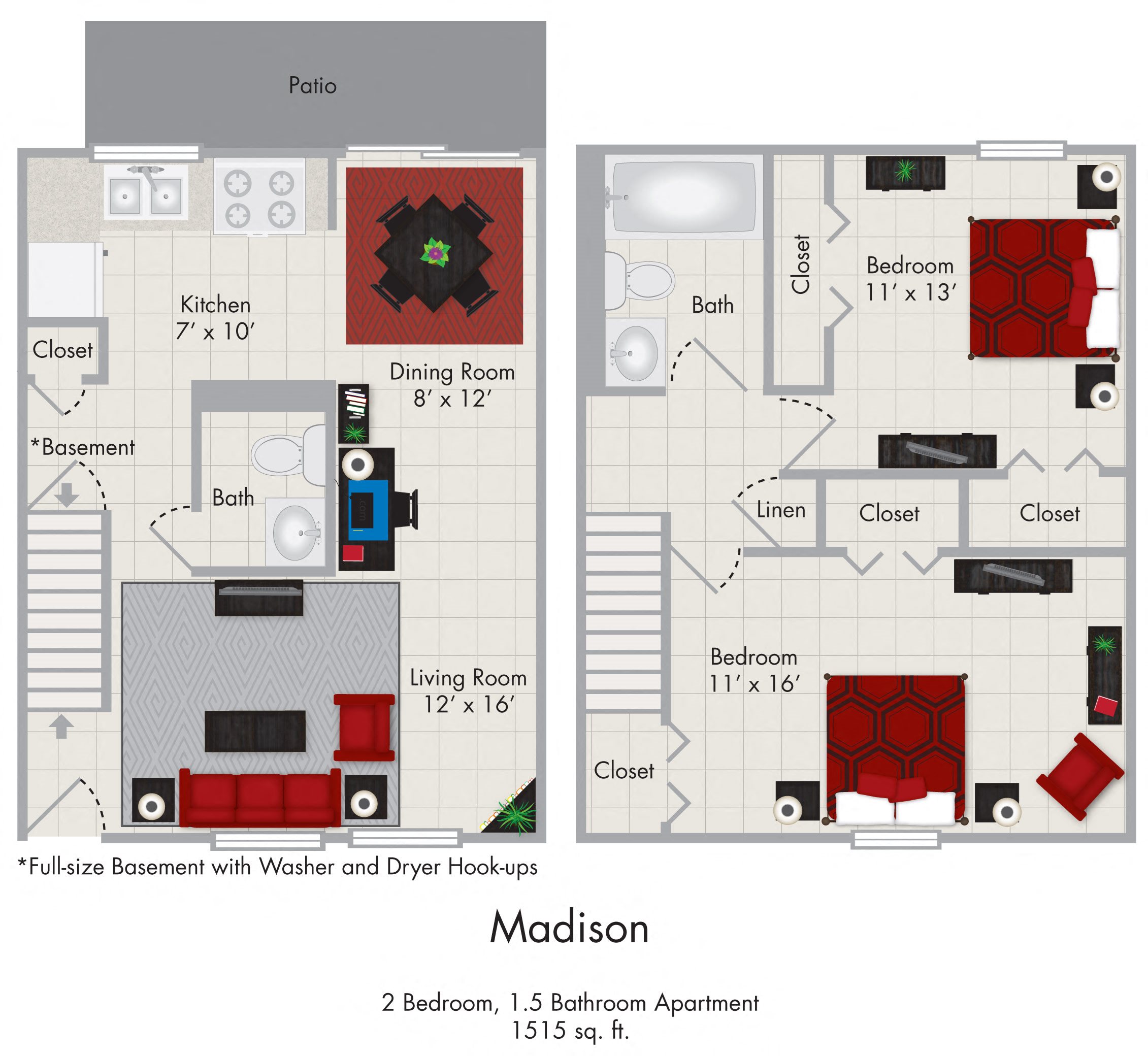 Two Bedroom Townhome in Flint, Michigan