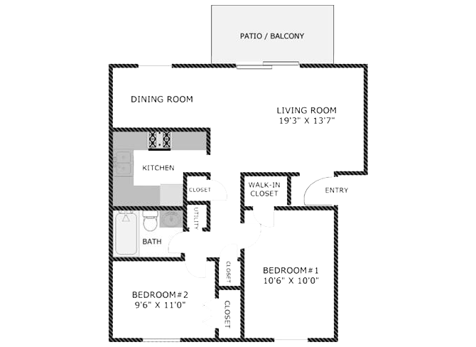 2 Bedroom Apartment Floor Plan 2
