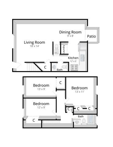West Indianapolis Three Bedroom Townhome