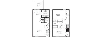 Two Bedroom Townhome