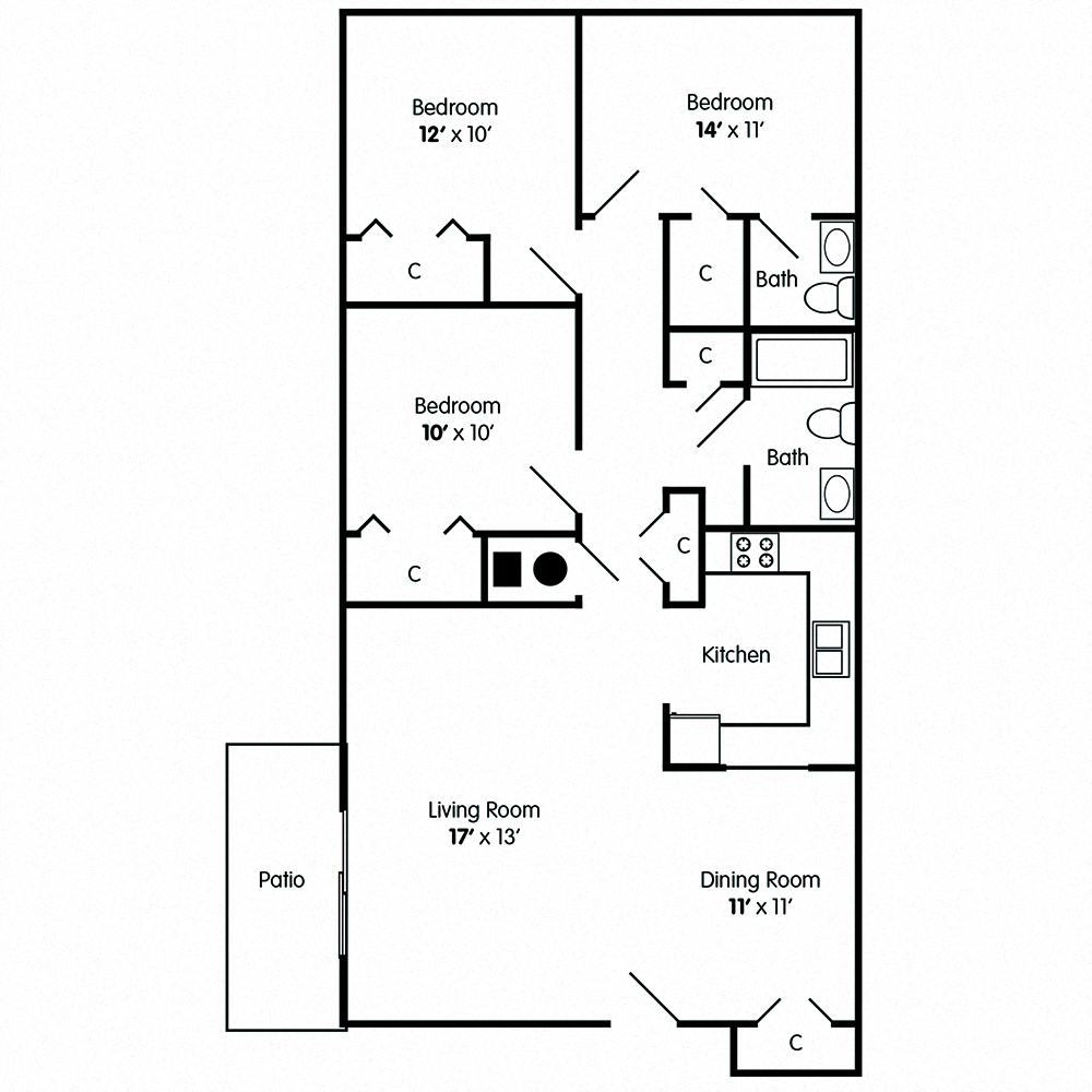 Three Bedroom Apartment