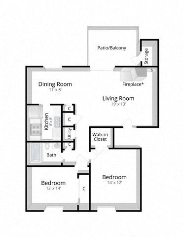 Two Bedroom Eagle Creek Apartment