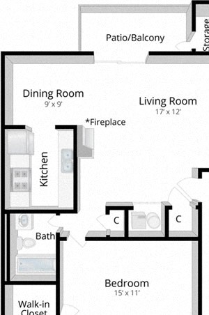 1 Bedroom Apartment