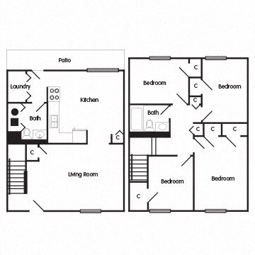 4 Bedroom Townhome: The Darcy Floor Plan 5