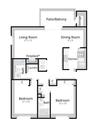 Two Bedroom Apartment Bloomington IN