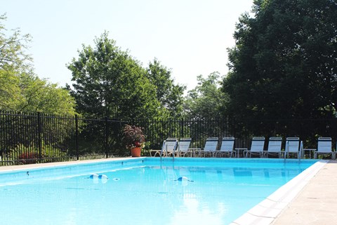 the pool is clean and ready for us to use