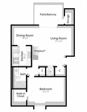 One Bedroom Apartment in Indianapolis