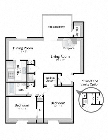 Two Bedroom Apartment in Indianapolis