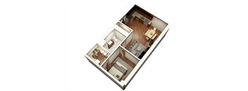 1 Bed 1 Bath 719 sqft Floor Plan at Somerset Place Apartments, Illinois, 60640