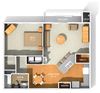 1 Bed 1 Bath Floor Plan 1 Bed 1 Bath Floor Plan at Kenyon Square Apartments in Westerville, Columbus, OH