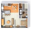 1 Bedroom 1 Bath Floor Plan 1 Bedroom 1 Bath Floor Plan at Kenyon Square Apartments in Westerville, Columbus, OH